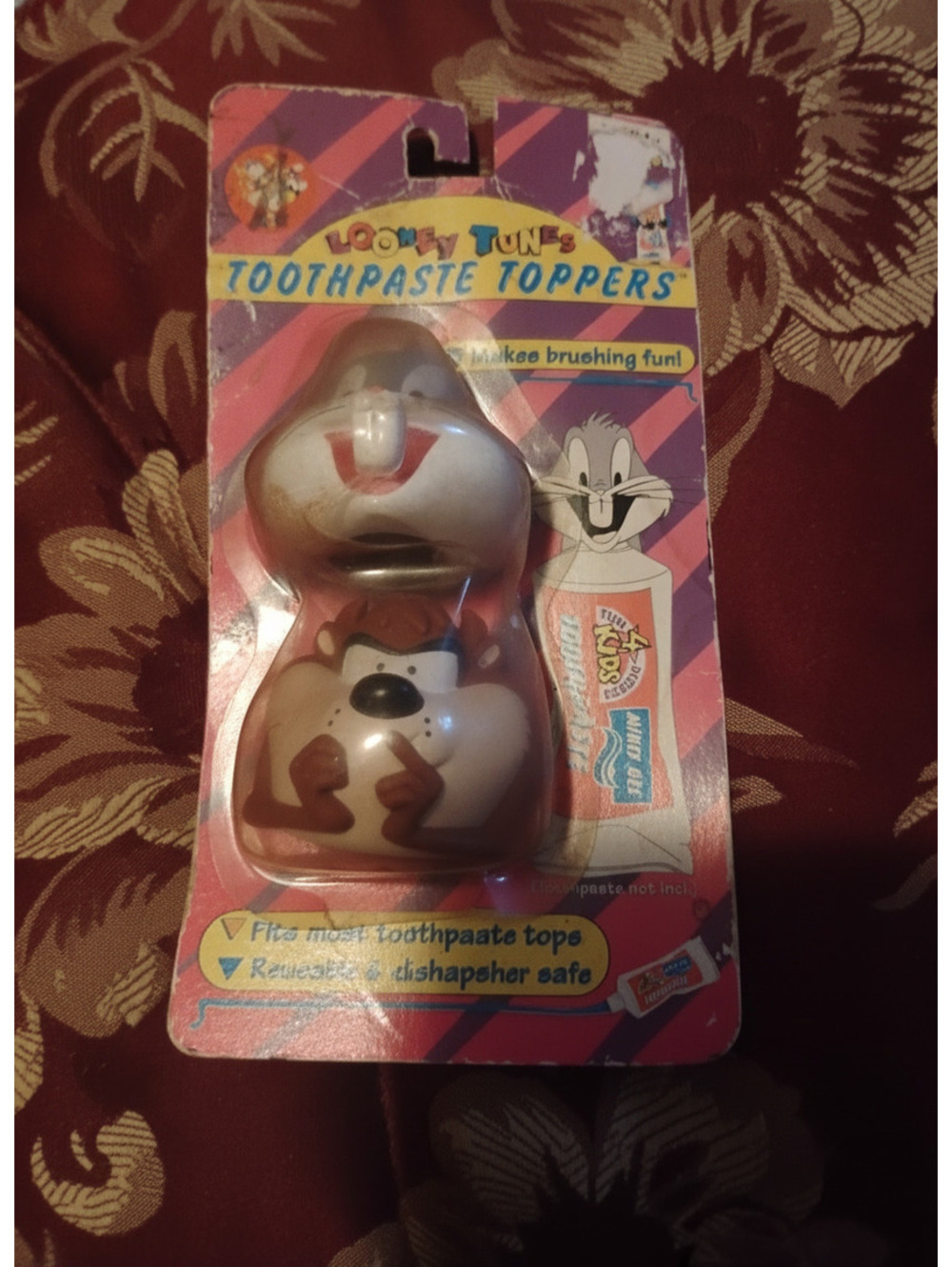 Vintage 1995 Looney Tunes Toothpaste Toppers Sealed Bugs Bunny & Taz